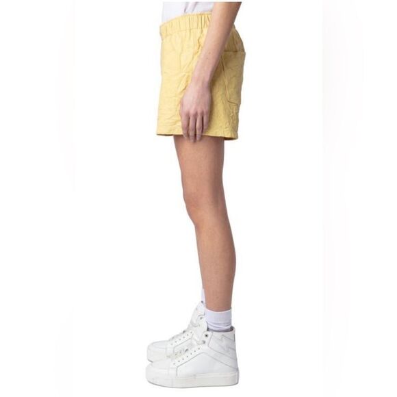 ZADIG & VOLTAIRE Pax crinkled leather shorts  NWT. 38 - Picture 2 of 10